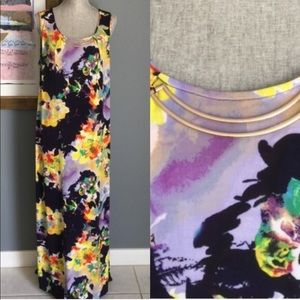 Mlle Gabrielle Silky Watercolor Dress